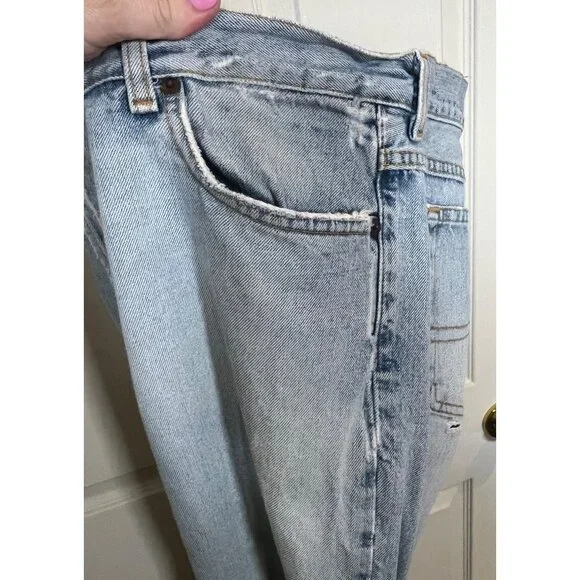 Vintage LUCKY BRAND Distressed Frayed Mid-Rise Jeans 14/32 - Picture 5 of 11